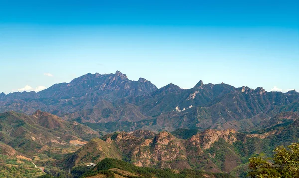 Located Jinshanling Beijing Great Wall Faintly Visible Distance — Stock Photo, Image