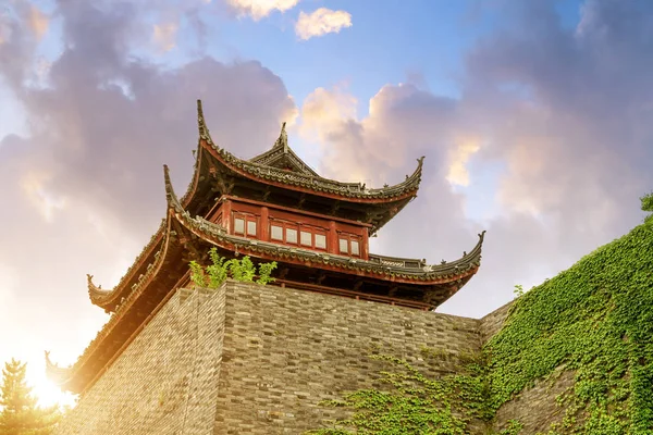 Αρχαία Πύλη Της Πόλης Suzhou Κίνα Εικόνα Αρχείου