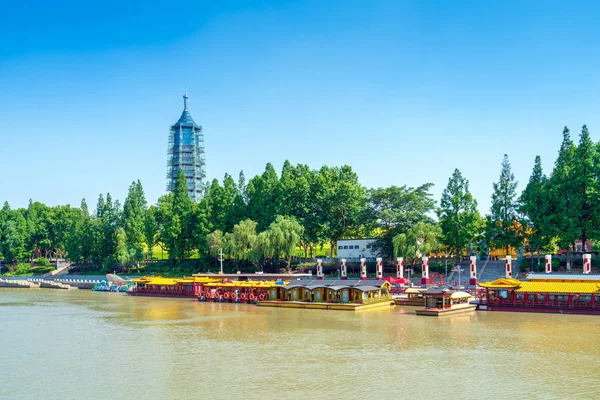 Pagoden Und Wälder Fluss Nanjing Stadtbild Von China — Stockfoto