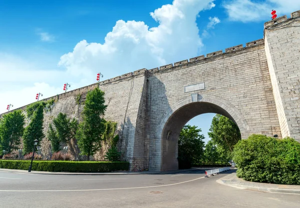 Стародавня Міська Стіна Ворота Чжунхуа Нанкін Китай — стокове фото