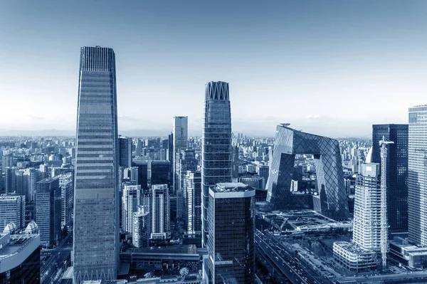 Výškové Budovy Finanční Čtvrti Města Peking Čína Stock Snímky