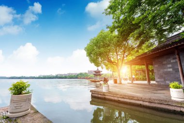 Çin hangzhou Batı Gölü manzarası