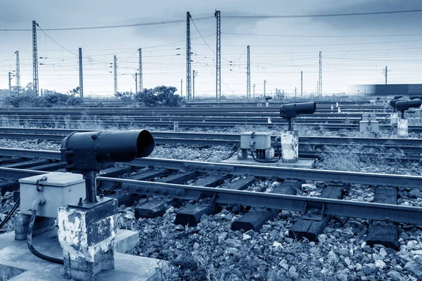 Knutpunkt för järnvägs transport — Stockfoto