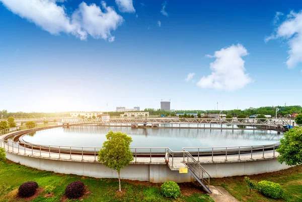 Sewage treatment plant Stock Photo