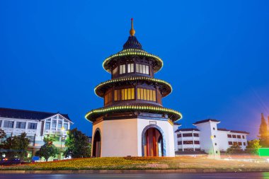 Çin Yangzhou gece sahnesi