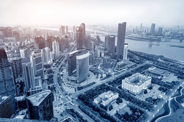 City panorama at dusk — Stock Photo, Image