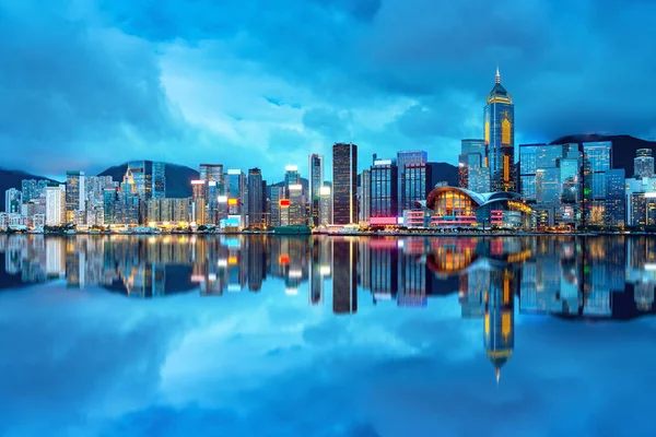 Hong Kong notte — Foto Stock