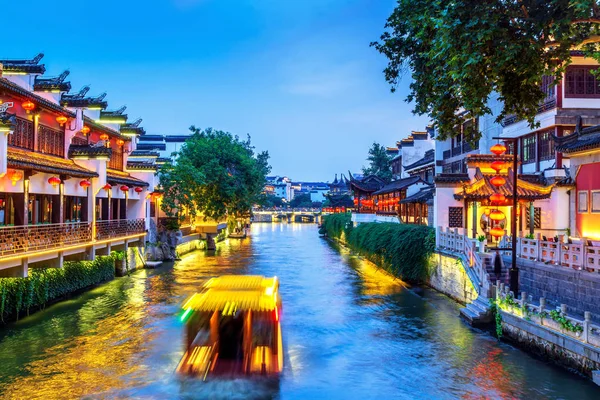 Nanjing Confucius Temple Night View — Stockfoto