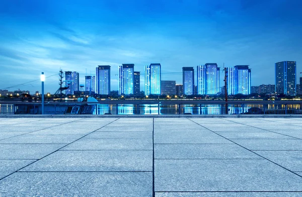 Fuzhou City, Kina, nattutsikt — Stockfoto