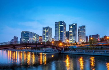 Pekin, Çin cbd şehir manzarası.