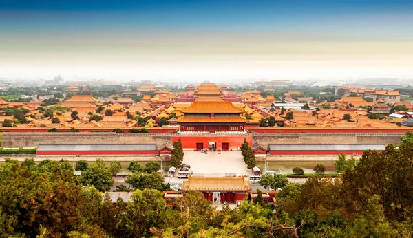 Beijing Forbidden City Panorama Stock Photo