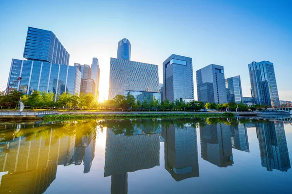 Kina Ningbo stadsbilden Stockbild