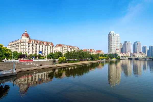 Tianjin Cityscape, Çin — Stok fotoğraf