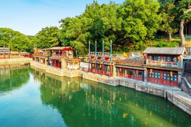 Yaz Sarayı, arka tepe gölü ve Suzhou Streeth