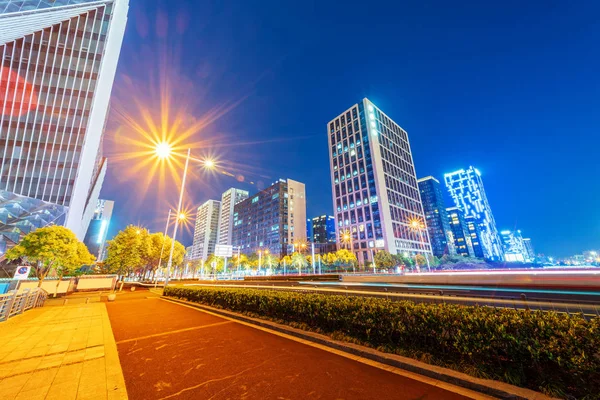 Ninbo City, China, nachtzicht — Stockfoto