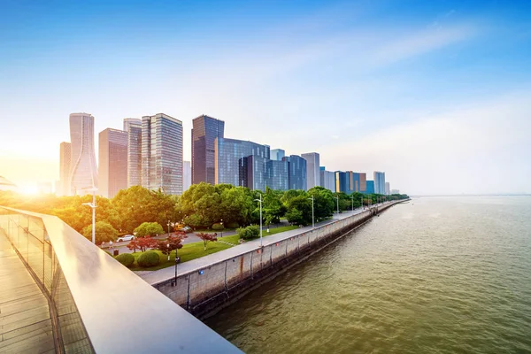 Panorama of Hangzhou Qianjiang New Town, China — Stock Photo, Image