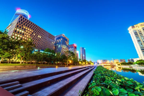 Ninbo City, Chine, vue de la nuit — Photo