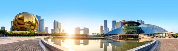 Panorama of Hangzhou Qianjiang New Town, China Stock Image