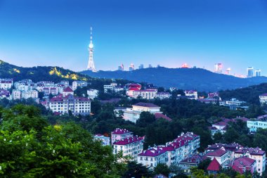 Qingdao, Çin'deki Alman tarzı tarihi binalar.