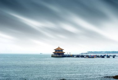 Qingdao Sea Trestle Bridge, China clipart