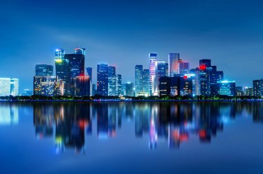 Hangzhou Qianjiang New Town Panoraması, Çin