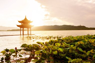 Çin hangzhou Batı Gölü manzarası