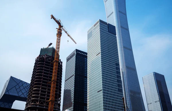 Skyscraper construction site — Stock Photo, Image