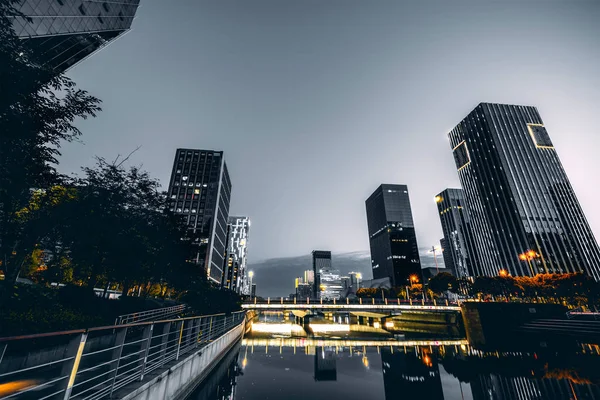 Ninbo City, Chine, vue de la nuit — Photo