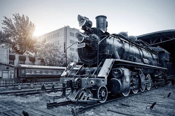 Vintage buhar tren — Stok fotoğraf