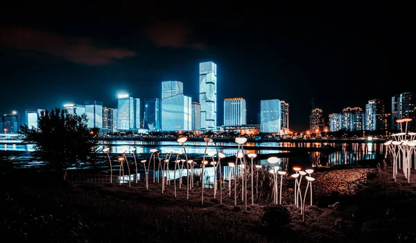 Fuzhou City, China, vista nocturna Imagen De Stock