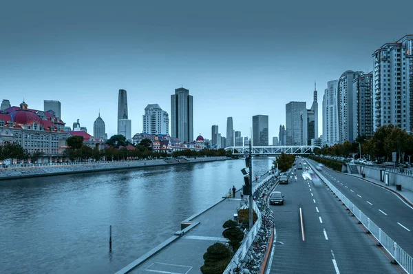 Tianjin Cityscape, Çin — Stok fotoğraf