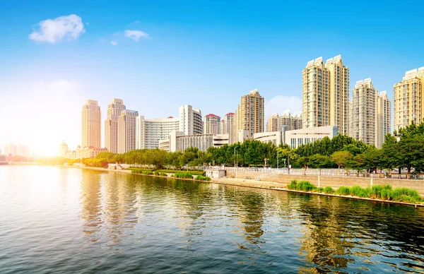 Tianjin Cityscape, Cina — Foto Stock