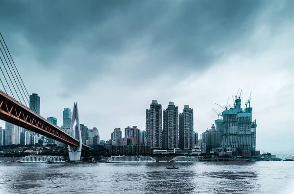 Chongqing stadsgezicht en wolkenkrabbers Stockfoto