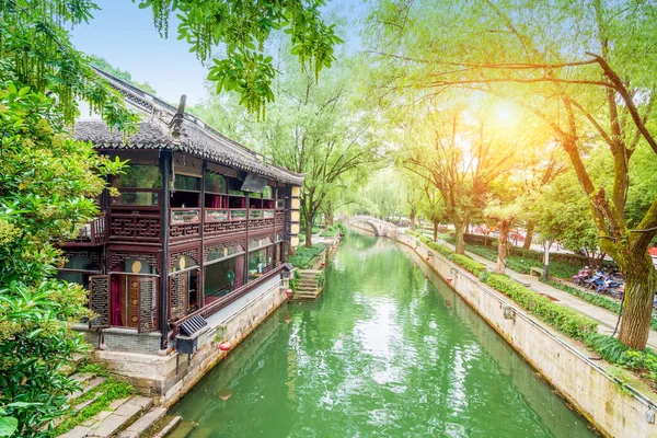 Shaoxing Chine Est Une Ville Eau Célèbre Beaucoup Villes Anciennes — Photo