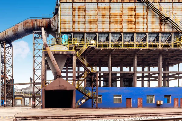 Exterior Steel Plant Being Produced — Stock Photo, Image