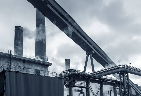 Buitenkant Van Staalfabriek Die Wordt Gebouwd — Stockfoto