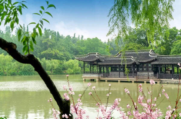 Giardini Classici Cinesi Antichi Edifici Laghi Yangzhou Cina — Foto Stock