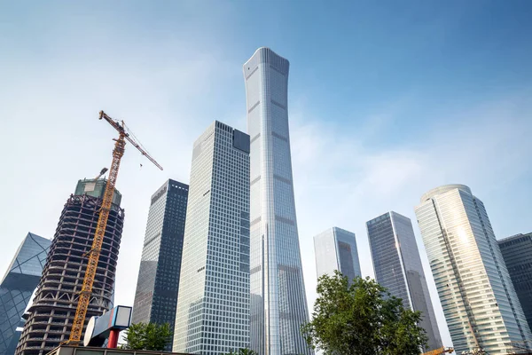Şehrin Finans Bölgesinde Yüksek Binalar Pekin Çin — Stok fotoğraf