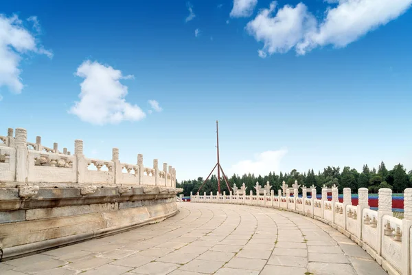White Marble Fence Tiantan Park Beijing China — Stock Photo, Image