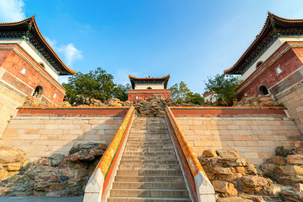 Ancient buildings of the Summer Palace in Beijing, China - UNESCO World Heritage Site