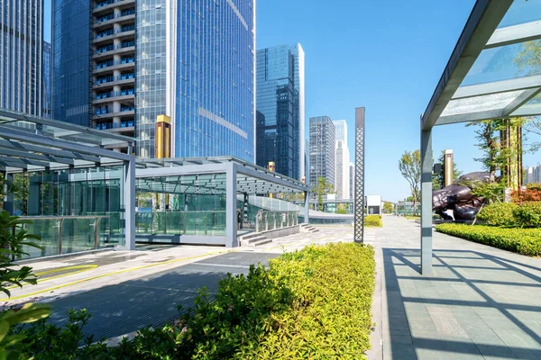 Stadsplein Moderne Wolkenkrabbers Guiyang China — Stockfoto