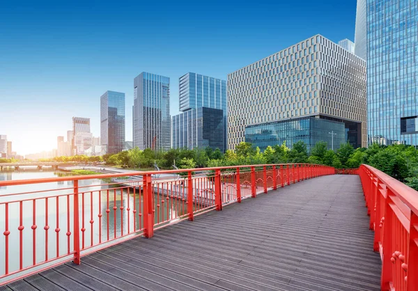 Modern Stad Höghus Kina Ningbo Cbd — Stockfoto