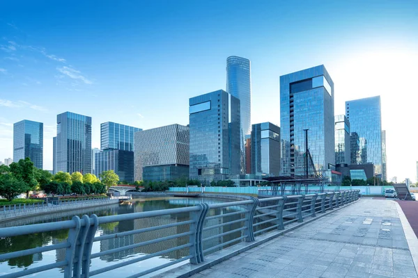 Moderní Město High Rise Čína Ningbo Cbd — Stock fotografie