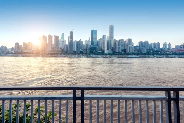 Chongqing City Skyline Modern Bridges Skyscrapers — Stock Photo, Image