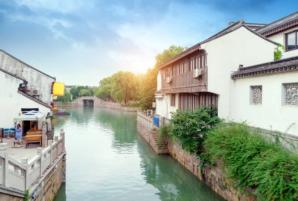 Pingjiang Road Distrito Histórico Más Completo Epítome Antigua Ciudad Suzhou — Foto de Stock