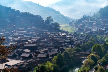 Çin Guizhou Xijiang Miao Köyü