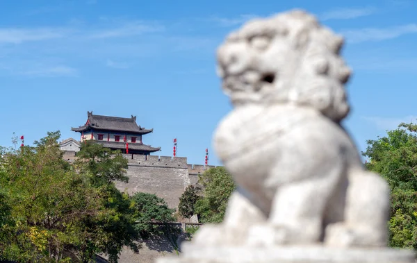Городская Стена Сиань Самая Большая Хорошо Сохранившаяся Древняя Городская Стена — стоковое фото