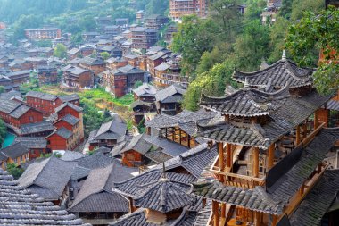 Çin Guizhou Xijiang Miao Köyü
