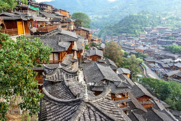 China Guizhou Xijiang Miao Dorf — Stockfoto