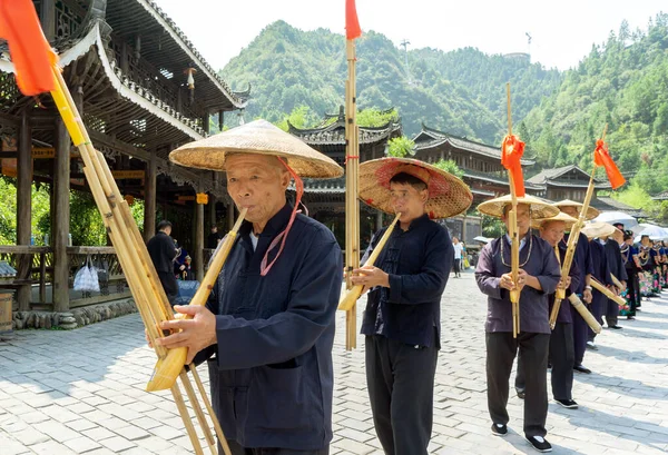 Xijiang Kína Szeptember 2020 Miao Nép Xijiang Guizhou Ünnepelni Nemzeti — Stock Fotó